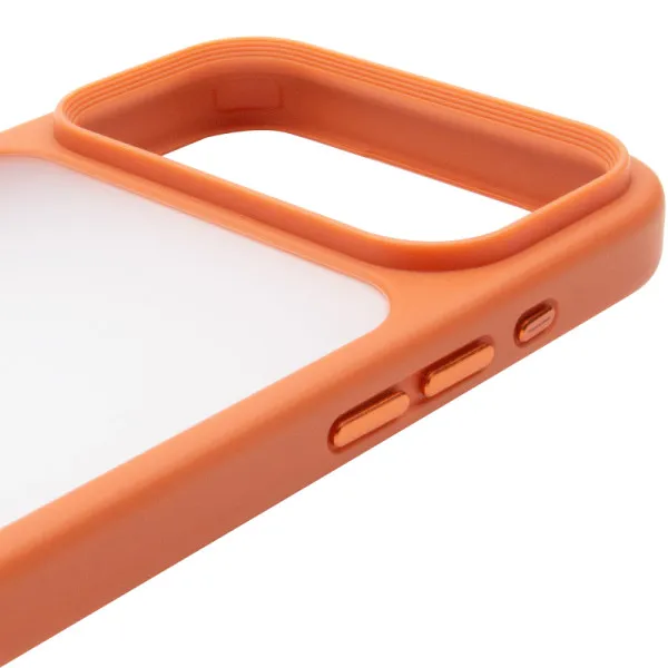 TPU+PC чехол Metal Buttons для Apple iPhone 18 Pro / 17 Pro (6.3") — Оранжевый — фото 3