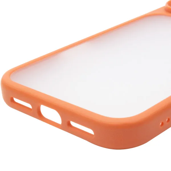 TPU+PC чехол Metal Buttons для Apple iPhone 18 Pro / 17 Pro (6.3") — Оранжевый — фото 4