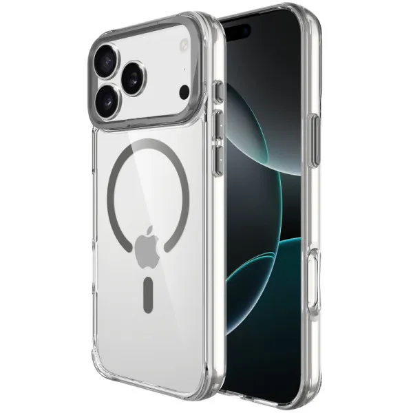 Чохол TPU Space Case Apex with Magnetic Fit для Apple iPhone 17 Pro / 18 Pro (6.3") — Сірий — фото 1 Чохол TPU Space Case Apex with Magnetic Fit для Apple iPhone 17 Pro / 18 Pro (6.3") — Сірий — фото 1