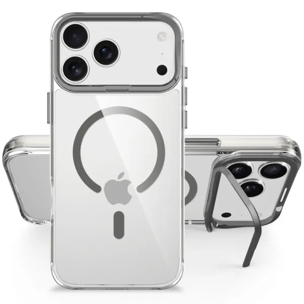 Чохол TPU Space Case Apex with Magnetic Fit для Apple iPhone 17 Pro / 18 Pro (6.3") — Сірий — фото 3 Чохол TPU Space Case Apex with Magnetic Fit для Apple iPhone 17 Pro / 18 Pro (6.3") — Сірий — фото 3