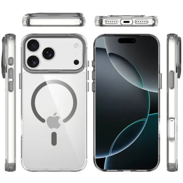 Чохол TPU Space Case Apex with Magnetic Fit для Apple iPhone 17 Pro / 18 Pro (6.3") — Сірий — фото 4 Чохол TPU Space Case Apex with Magnetic Fit для Apple iPhone 17 Pro / 18 Pro (6.3") — Сірий — фото 4