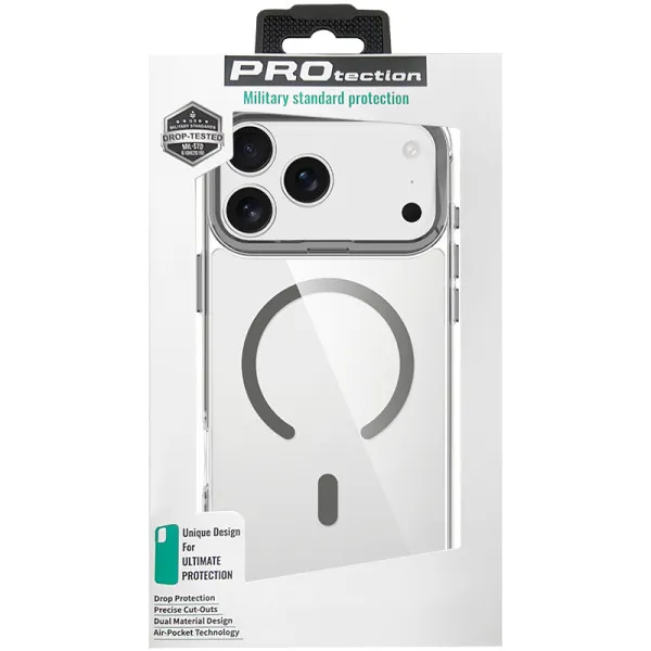 Чохол TPU Space Case Apex with Magnetic Fit для Apple iPhone 17 Pro / 18 Pro (6.3") — Сірий — фото 5 Чохол TPU Space Case Apex with Magnetic Fit для Apple iPhone 17 Pro / 18 Pro (6.3") — Сірий — фото 5