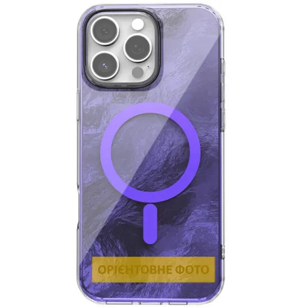 Чехол TPU Shiny Mountain Magnetic Fit для Apple iPhone 17 (6.3") — Фиолетовый — фото 3 Чехол TPU Shiny Mountain Magnetic Fit для Apple iPhone 17 (6.3") — Фиолетовый — фото 3