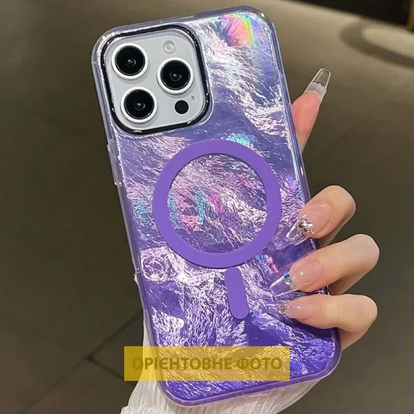 Чехол TPU Shiny Mountain Magnetic Fit для Apple iPhone 17 (6.3") — Фиолетовый — фото 4 Чехол TPU Shiny Mountain Magnetic Fit для Apple iPhone 17 (6.3") — Фиолетовый — фото 4
