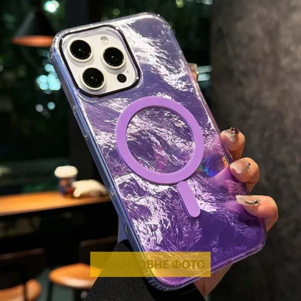 Чехол TPU Shiny Mountain Magnetic Fit для Apple iPhone 17 (6.3") — Фиолетовый — фото 5 Чехол TPU Shiny Mountain Magnetic Fit для Apple iPhone 17 (6.3") — Фиолетовый — фото 5