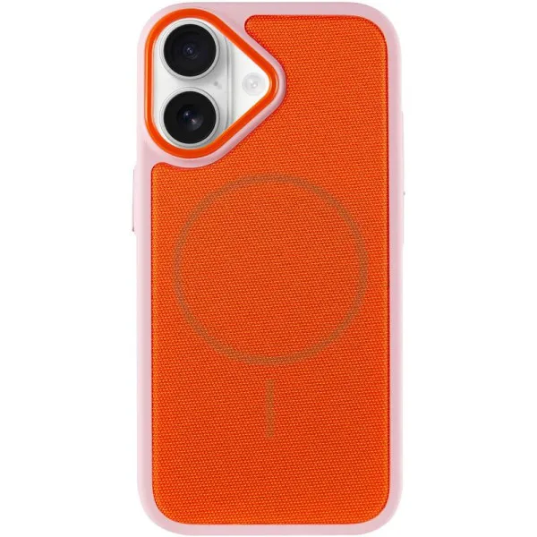 Чохол PC Textile Hybrid with Magnetic Fit для Apple iPhone 17 (6.3") — Рожевий — фото 4 Чохол PC Textile Hybrid with Magnetic Fit для Apple iPhone 17 (6.3") — Рожевий — фото 4