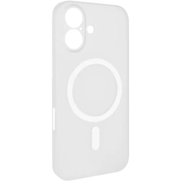Чехол PC Slim Matte with Magnetic Fit (camera button) для Apple iPhone 17 (6.3") — Белый — фото 1 Чехол PC Slim Matte with Magnetic Fit (camera button) для Apple iPhone 17 (6.3") — Белый — фото 1