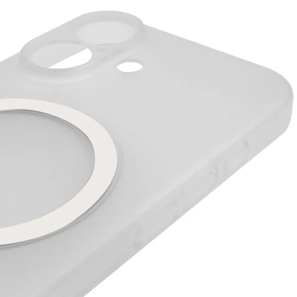 Чехол PC Slim Matte with Magnetic Fit (camera button) для Apple iPhone 17 (6.3") — Белый — фото 5 Чехол PC Slim Matte with Magnetic Fit (camera button) для Apple iPhone 17 (6.3") — Белый — фото 5
