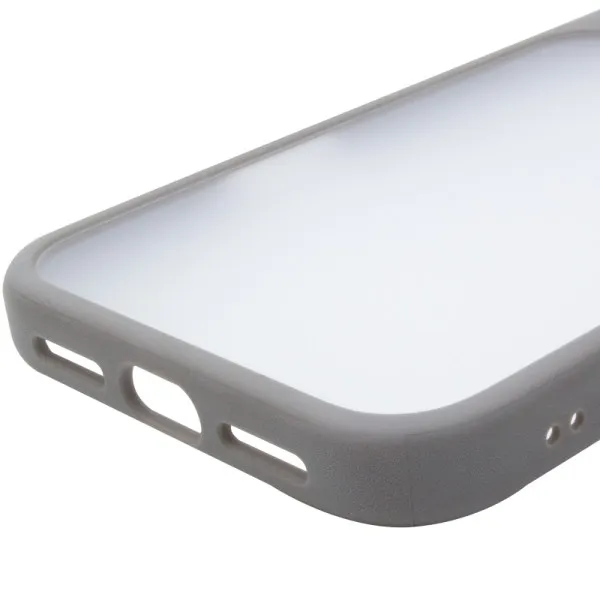 TPU+PC чехол Metal Buttons для Apple iPhone 17 (6.3") — Серый — фото 4