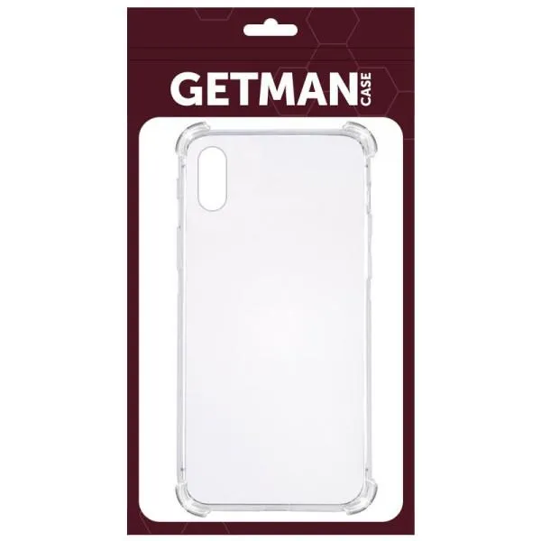 TPU чехол GETMAN Ease logo усиленные углы для Apple iPhone XR (6.1") — Прозрачный — фото 2