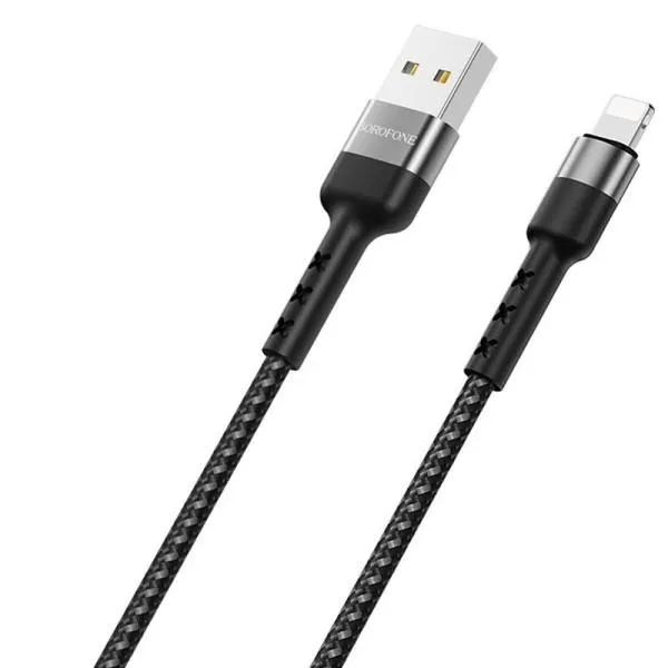 Дата кабель Borofone BX34 Advantage USB to Lightning (1m) — Черный — фото 1 Дата кабель Borofone BX34 Advantage USB to Lightning (1m) — Черный — фото 1