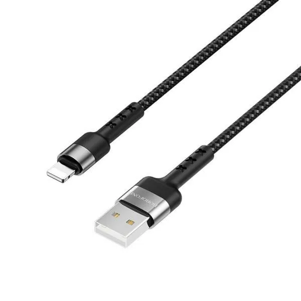 Дата кабель Borofone BX34 Advantage USB to Lightning (1m) — Черный — фото 2 Дата кабель Borofone BX34 Advantage USB to Lightning (1m) — Черный — фото 2