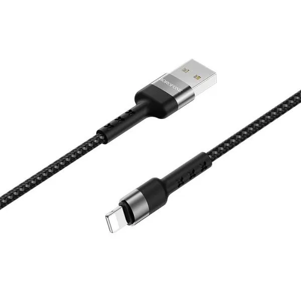 Дата кабель Borofone BX34 Advantage USB to Lightning (1m) — Черный — фото 3 Дата кабель Borofone BX34 Advantage USB to Lightning (1m) — Черный — фото 3