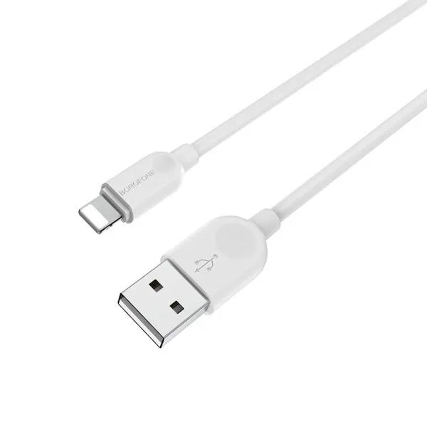 Дата кабель Borofone BX14 USB to Lightning (3m) — Білий — фото 4 Дата кабель Borofone BX14 USB to Lightning (3m) — Білий — фото 4