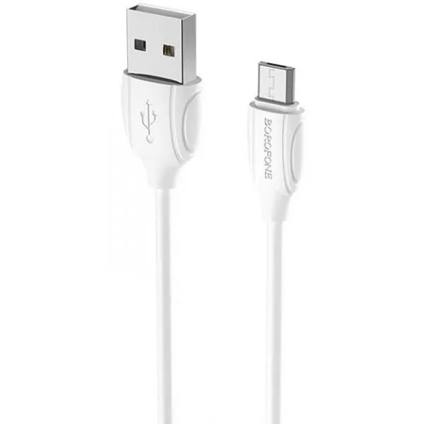 Дата кабель Borofone BX19 USB to MicroUSB (1m) — Белый — фото 1 Дата кабель Borofone BX19 USB to MicroUSB (1m) — Белый — фото 1