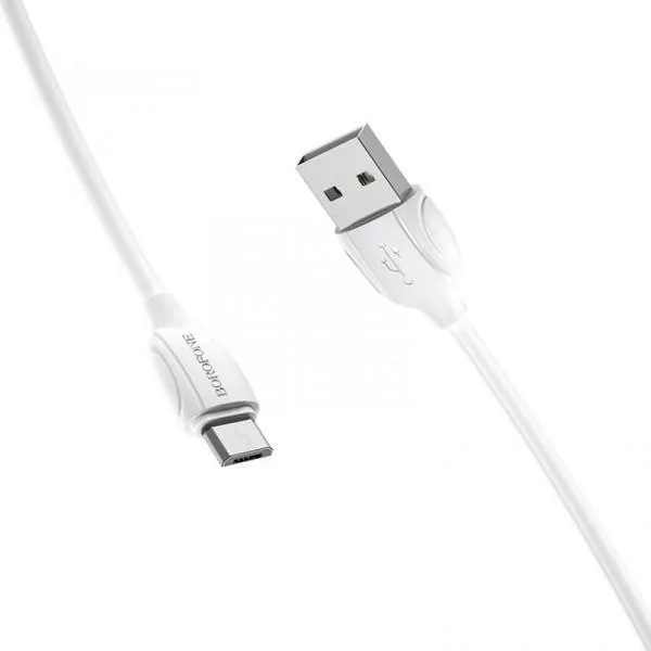 Дата кабель Borofone BX19 USB to MicroUSB (1m) — Белый — фото 2 Дата кабель Borofone BX19 USB to MicroUSB (1m) — Белый — фото 2