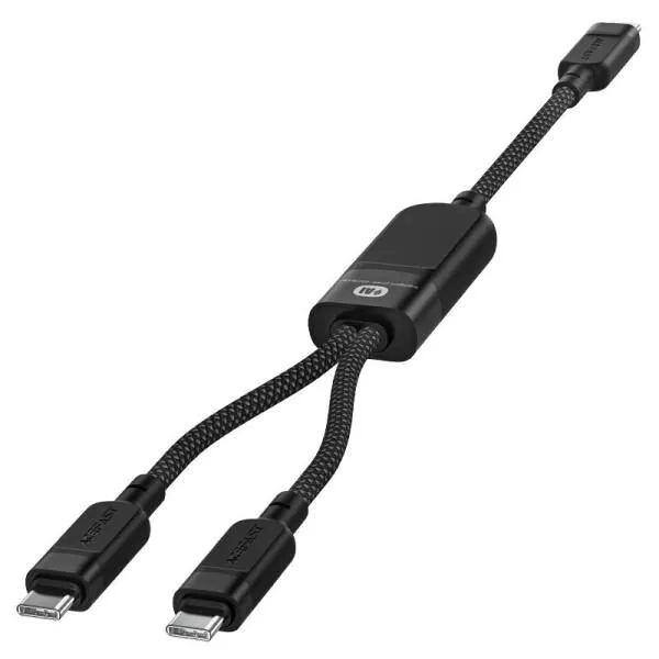 Дата кабель Acefast C5-11 USB-C to 2xUSB-C 100W (1.2m) — Черный — фото 3 Дата кабель Acefast C5-11 USB-C to 2xUSB-C 100W (1.2m) — Черный — фото 3