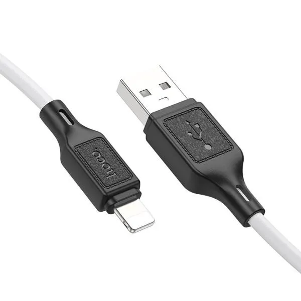 Дата кабель Hoco X90 Cool silicone USB to Lightning (1m) — Белый — фото 3