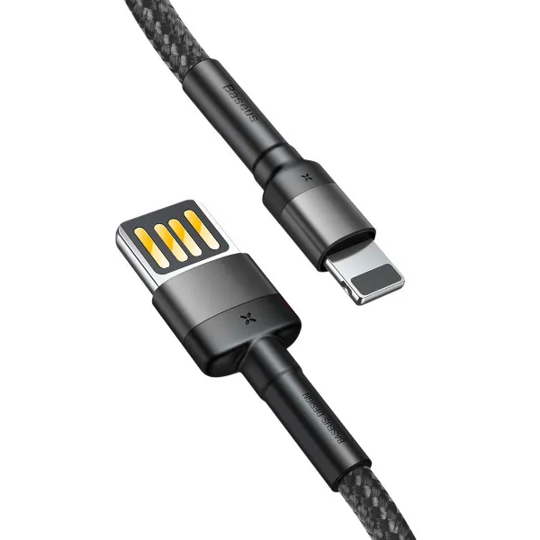Дата кабель Baseus Cafule USB to Lightning Special Edition 2.4A (1m) (CALKLF-G) — Серый — фото 1