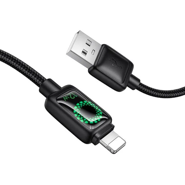 Дата кабель Hoco U146 Mundo USB to Lightning 12W (1.2m) — Черный — фото 3