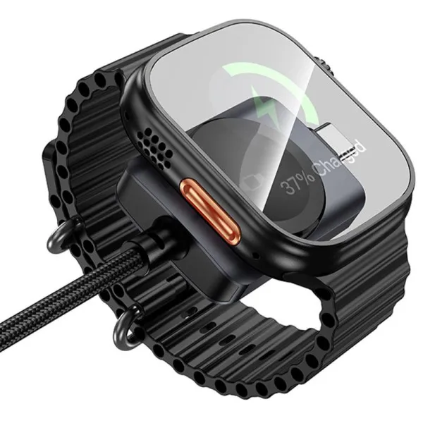 Дата кабель Hoco CW66 2in1 Type-C to iWatch/Type-C PD100W (1.2m) — Черный — фото 3