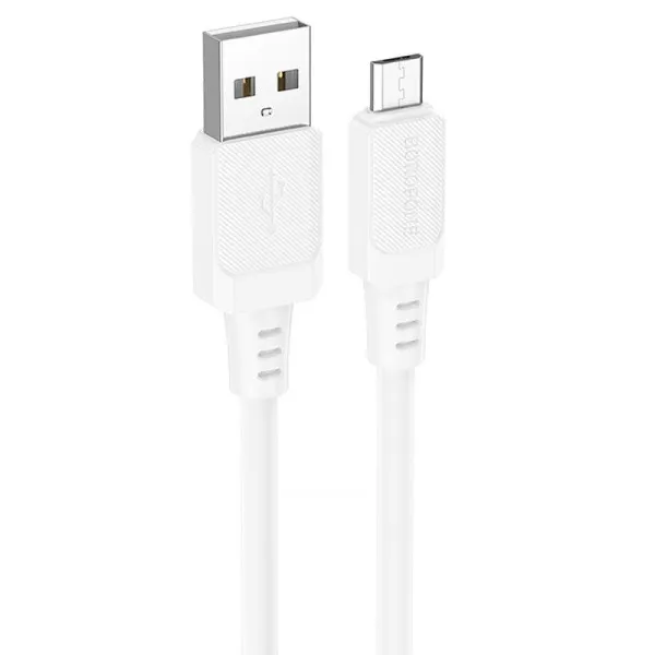 Дата кабель Borofone BX115 Lotto USB to MicroUSB 2.4A (1m) — Белый — фото 1