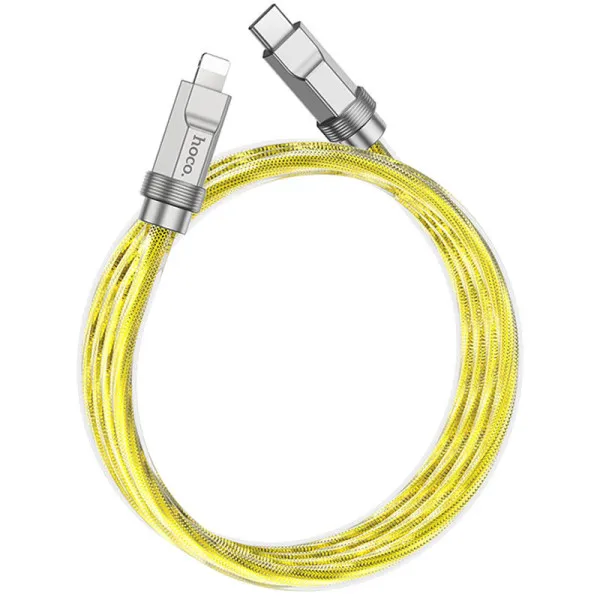 Дата кабель Hoco U113 Solid 20W Type-C to Lightning (1m) — Золотой — фото 2 Дата кабель Hoco U113 Solid 20W Type-C to Lightning (1m) — Золотой — фото 2