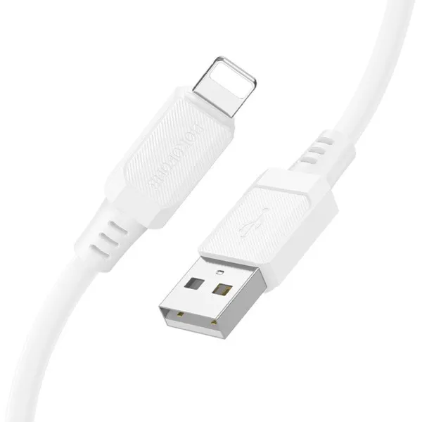 Дата кабель Borofone BX115 Lotto USB to Lightning 2.4A (1m) — Білий — фото 3