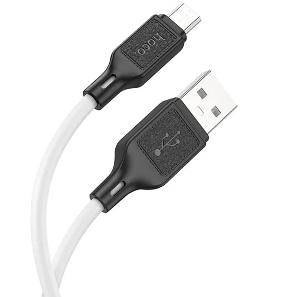Дата кабель Hoco X90 Cool silicone USB to MicroUSB (1m) — Белый — фото 5