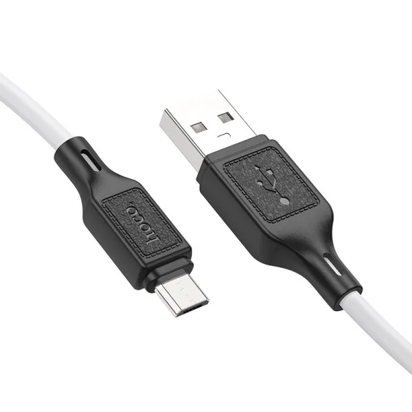 Дата кабель Hoco X90 Cool silicone USB to MicroUSB (1m) — Белый — фото 1