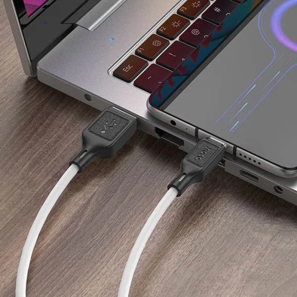Дата кабель Hoco X90 Cool silicone USB to MicroUSB (1m) — Белый — фото 2