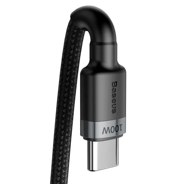 Дата кабель Baseus Cafule Type-C to Type-C PD2.0 100W (2m) (CATKLF-AL) — Серый — фото 2