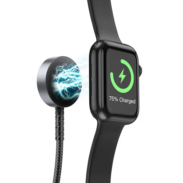 Дата кабель Hoco CW54 2in1 Type-C to iWatch/Lightning 2.5W (1.2m) — Черный — фото 4