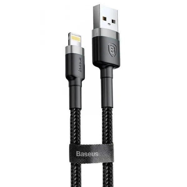 Дата кабель Baseus Cafule USB to Lightning 2.4A (1m) (CALKLF-B) — Серый — фото 1