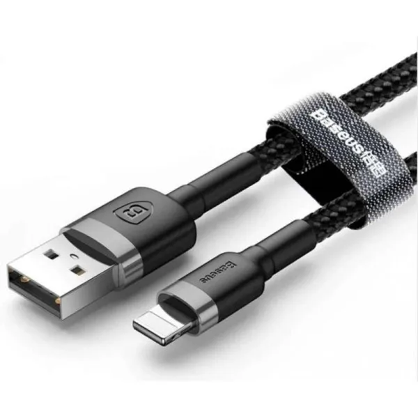 Дата кабель Baseus Cafule USB to Lightning 2.4A (1m) (CALKLF-B) — Серый — фото 2