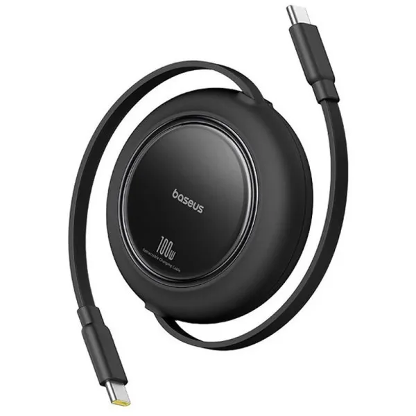 Дата кабель Baseus Free2Pull Mini Retractable Type-C to Type-C 100W (2m) (P10364500113) — Черный — фото 1 Дата кабель Baseus Free2Pull Mini Retractable Type-C to Type-C 100W (2m) (P10364500113) — Черный — фото 1