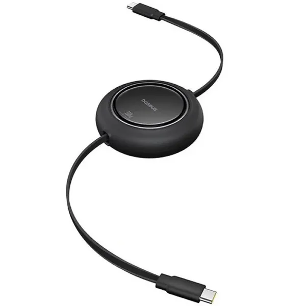 Дата кабель Baseus Free2Pull Mini Retractable Type-C to Type-C 100W (2m) (P10364500113) — Черный — фото 3 Дата кабель Baseus Free2Pull Mini Retractable Type-C to Type-C 100W (2m) (P10364500113) — Черный — фото 3