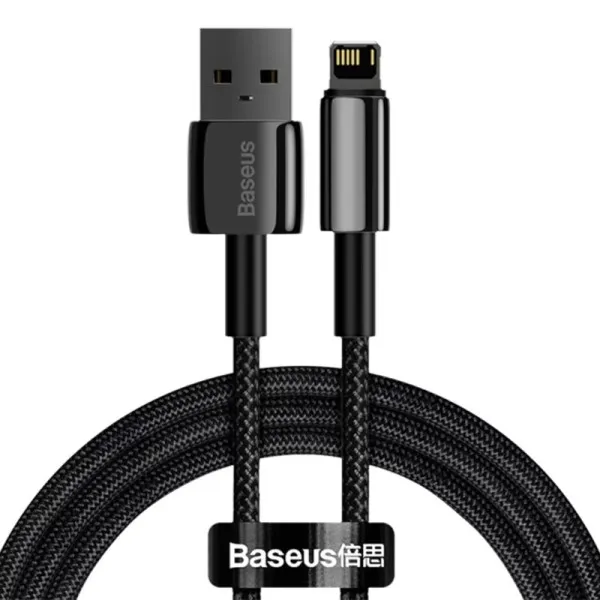 Дата кабель Baseus Tungsten Gold USB to Lightning Cable 2.4A (2m) (CALWJ-A0) — Черный — фото 1 Дата кабель Baseus Tungsten Gold USB to Lightning Cable 2.4A (2m) (CALWJ-A0) — Черный — фото 1