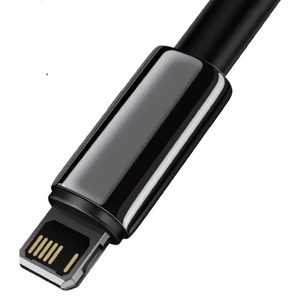Дата кабель Baseus Tungsten Gold USB to Lightning Cable 2.4A (2m) (CALWJ-A0) — Черный — фото 2 Дата кабель Baseus Tungsten Gold USB to Lightning Cable 2.4A (2m) (CALWJ-A0) — Черный — фото 2