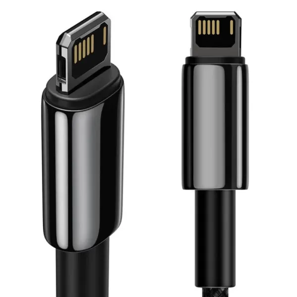 Дата кабель Baseus Tungsten Gold USB to Lightning Cable 2.4A (2m) (CALWJ-A0) — Черный — фото 3 Дата кабель Baseus Tungsten Gold USB to Lightning Cable 2.4A (2m) (CALWJ-A0) — Черный — фото 3