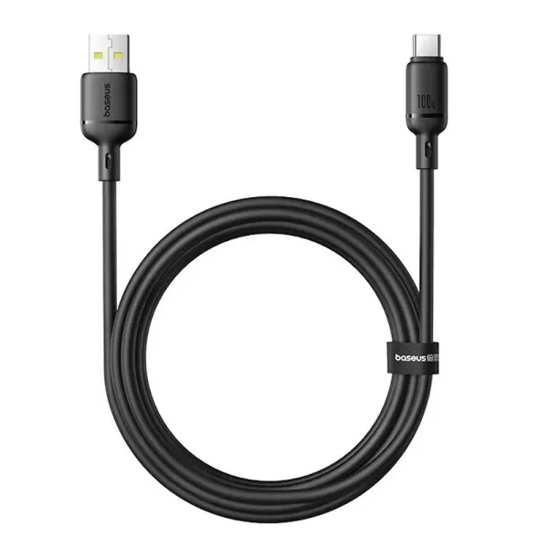 Дата кабель Baseus Silky Series OS Fast Charging USB to Type-C 100W (1m) (P10377703) — Черный — фото 2 Дата кабель Baseus Silky Series OS Fast Charging USB to Type-C 100W (1m) (P10377703) — Черный — фото 2