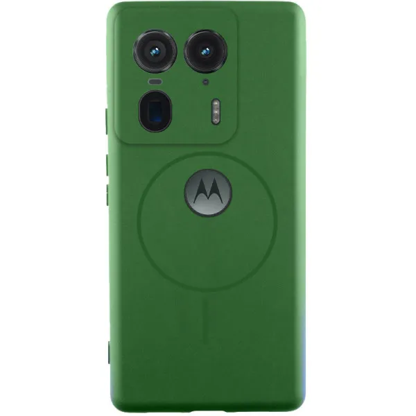 Чехол Silicone Cover Lakshmi Full Camera (AA) with Magnetic Fit для Motorola Edge 50 Ultra — Зеленый — фото 1