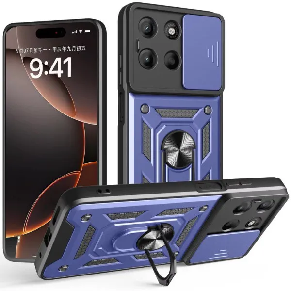 Чехол Ummi Camshield Serge Ring для Motorola Edge 60 / 60 Fusion — Синий — фото 2 Чехол Ummi Camshield Serge Ring для Motorola Edge 60 / 60 Fusion — Синий — фото 2