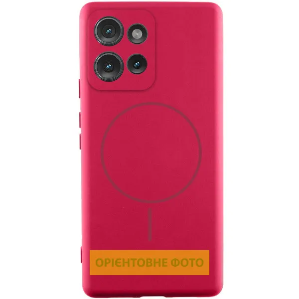 Чехол Silicone Cover Lakshmi Full Camera (AA) with Magnetic Fit для Motorola Edge 60 / 60 Fusion — Красный Чехол Silicone Cover Lakshmi Full Camera (AA) with Magnetic Fit для Motorola Edge 60 / 60 Fusion — Красный