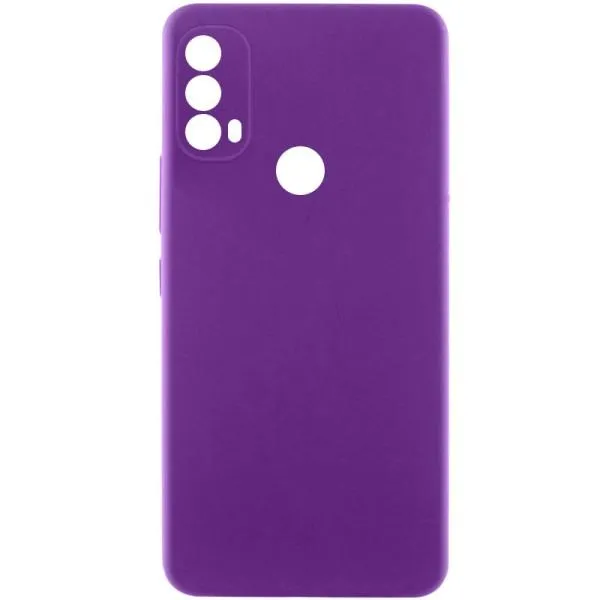 Чехол TPU GETMAN Liquid Silk Full Camera для Motorola Moto E40 — Фиолетовый Чехол TPU GETMAN Liquid Silk Full Camera для Motorola Moto E40 — Фиолетовый