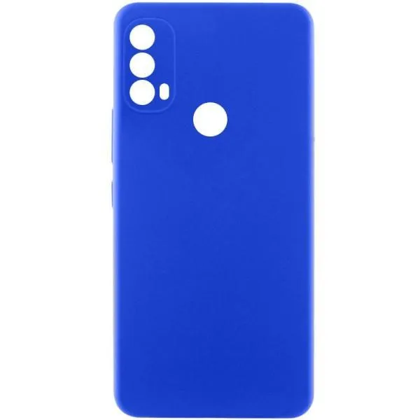 Чехол TPU GETMAN Liquid Silk Full Camera для Motorola Moto E40 — Синий Чехол TPU GETMAN Liquid Silk Full Camera для Motorola Moto E40 — Синий