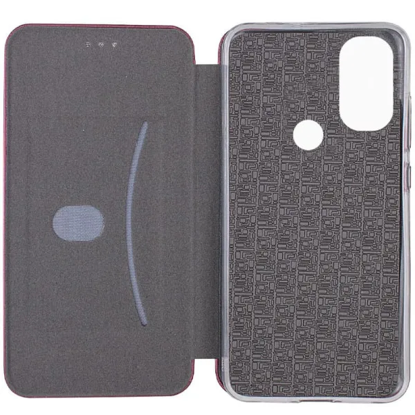 Кожаный чехол-книжка Classy для Motorola Moto E40 — Бордовый — фото 3 Кожаный чехол-книжка Classy для Motorola Moto E40 — Бордовый — фото 3