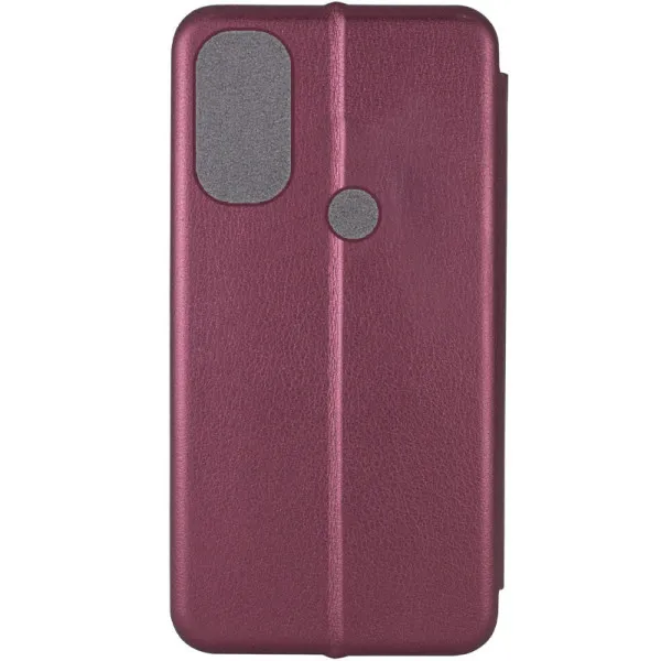 Кожаный чехол-книжка Classy для Motorola Moto E40 — Бордовый — фото 4 Кожаный чехол-книжка Classy для Motorola Moto E40 — Бордовый — фото 4
