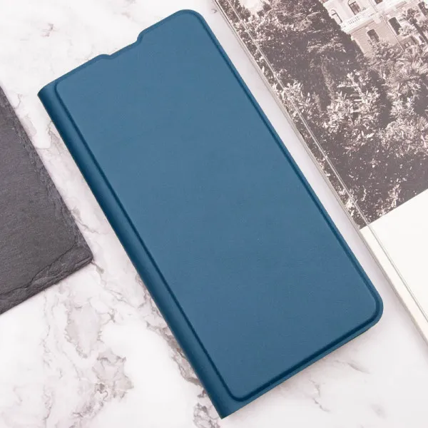 Кожаный чехол-книжка GETMAN Elegant (PU) для Motorola Moto E40 — Синий — фото 5 Кожаный чехол-книжка GETMAN Elegant (PU) для Motorola Moto E40 — Синий — фото 5