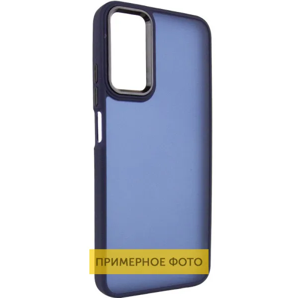 Чехол TPU+PC Lyon Frosted для Motorola Moto G05 / E15 4G — Темно-синий Чехол TPU+PC Lyon Frosted для Motorola Moto G05 / E15 4G — Темно-синий